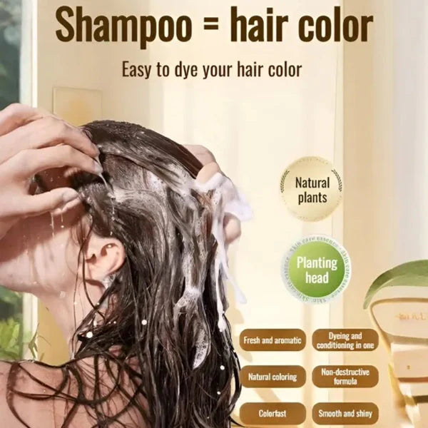 Long Lasting Natural Hair Dye Shampoo (Pack of 3)